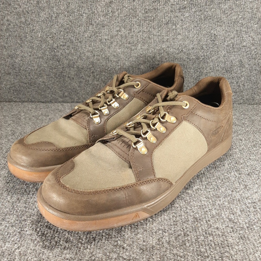 KEEN Glenhaven Low Sneakers 1016190 Size 14 Brown Mens Leather Outdoor Shoes